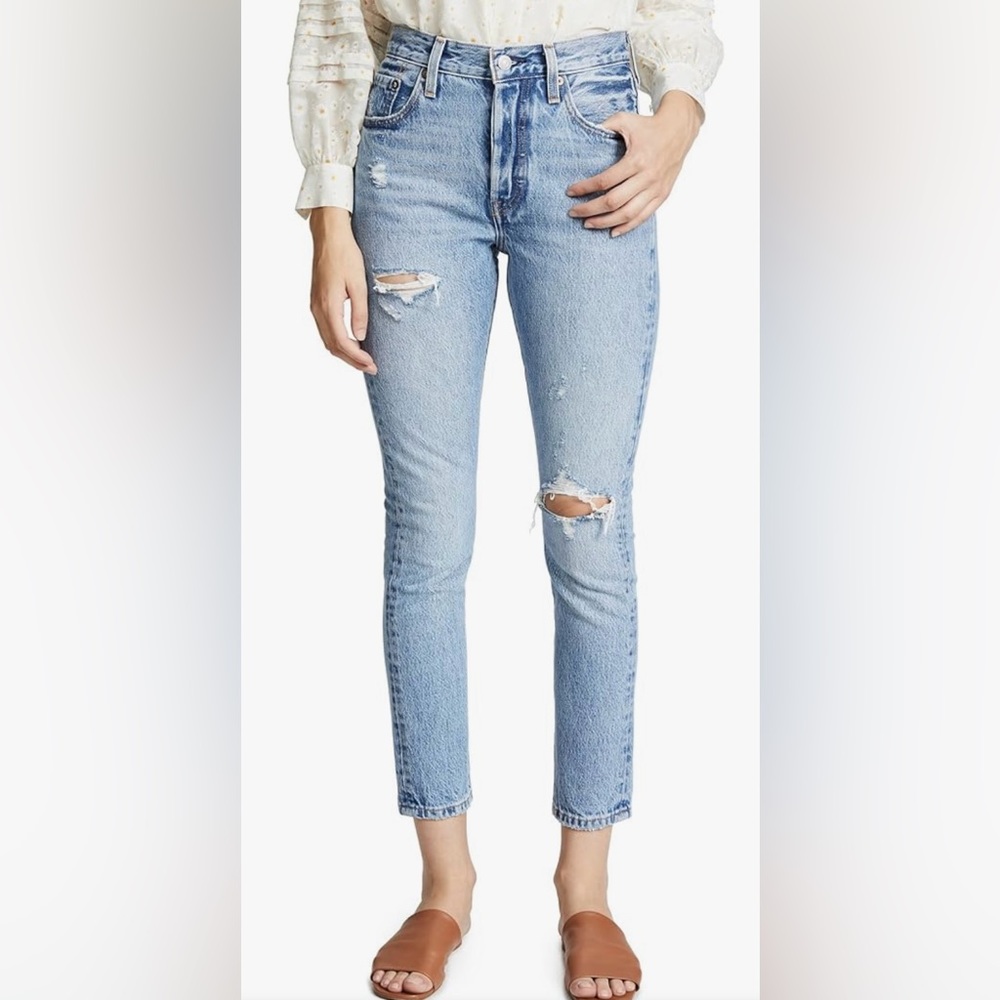 Levi's Light Blue Distressed Women Jeans